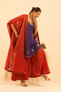 Purple Top & Rust palazzo - Lamhe