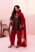 Brown Short A-Line Kurta set - Naveli