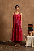 PINK GULZAR MIDI DRESS