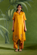 YELLOW RAAS KURTA WITH PANT SET