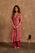 PINK GULZAR KAFTAN SET WITH PANT