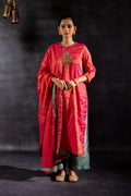 PINK RAAS BUTTA KURTA SET