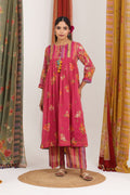 Pink Floral Tunic with Stripes Pant - BAGH