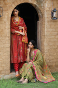 MEHENDI GREEN ROOH KURTA SET