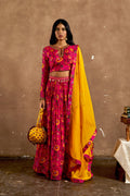 PINK EMBROIDERED GULZAR LEHENGA CHOLI