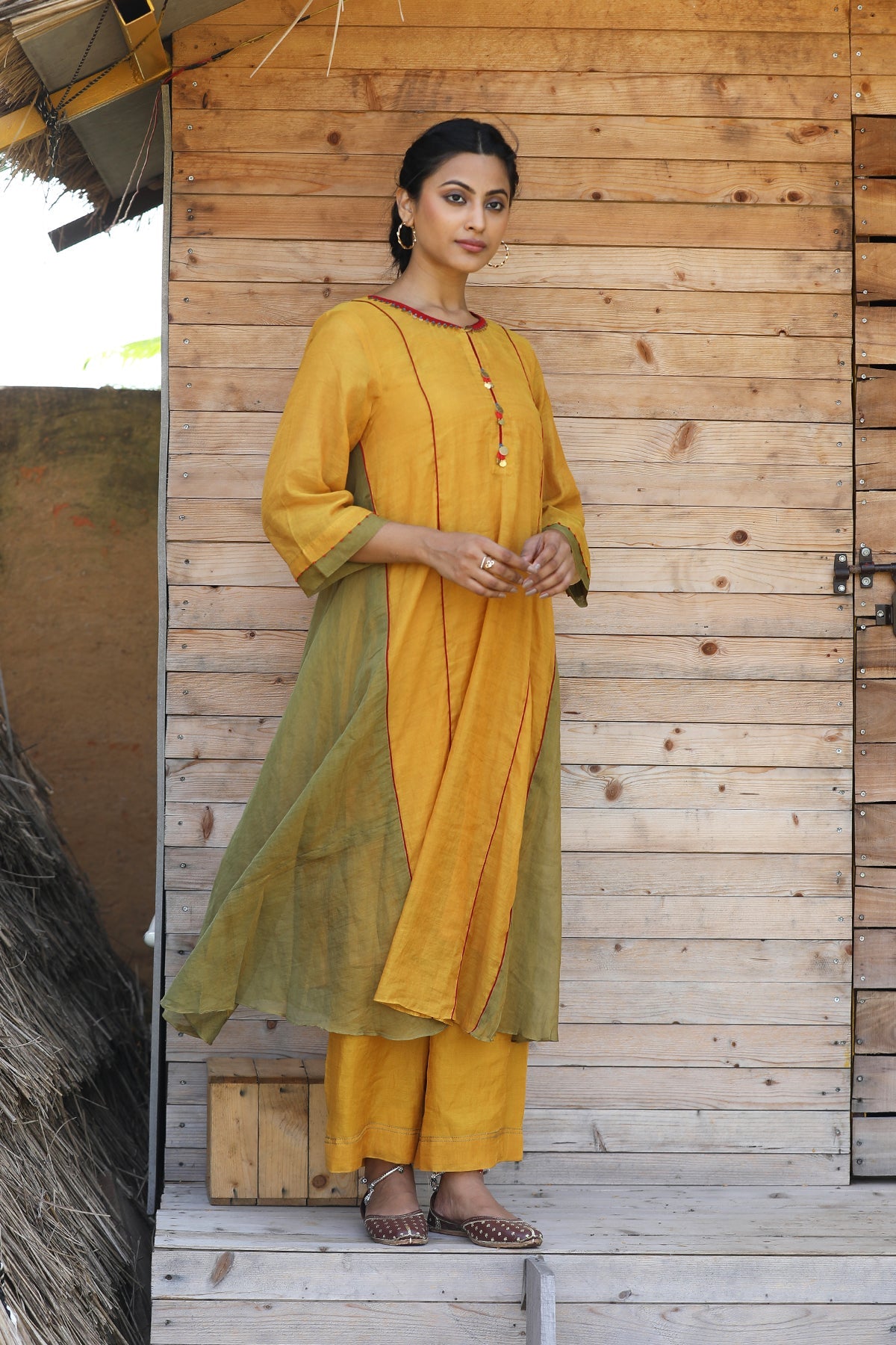 MUSTARD YELLOW ROOH KURTA SET