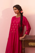 Pink Banarasi Chanderi Raglan-Cut Tunic Set - Naveli