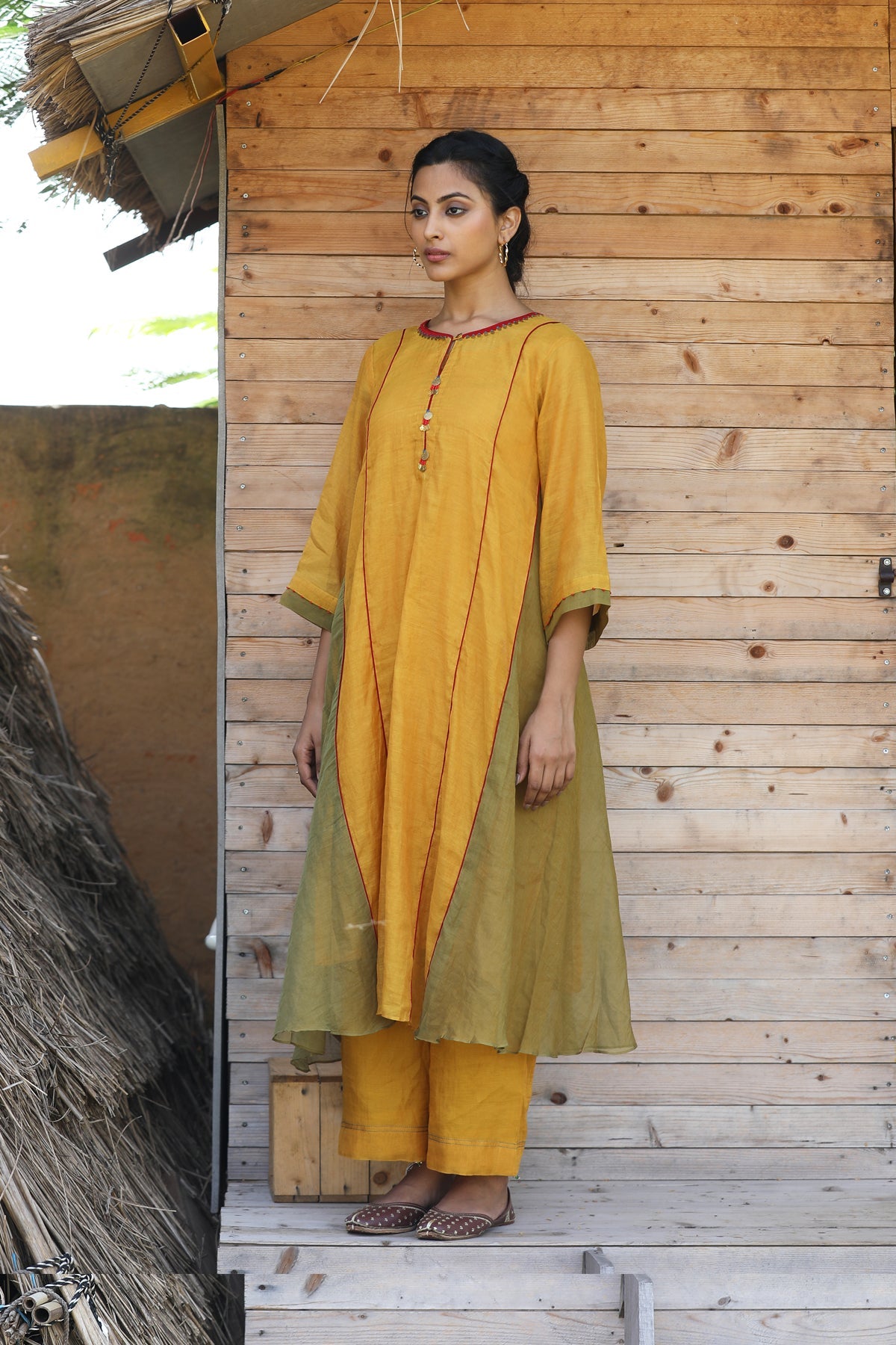 MUSTARD YELLOW ROOH KURTA SET