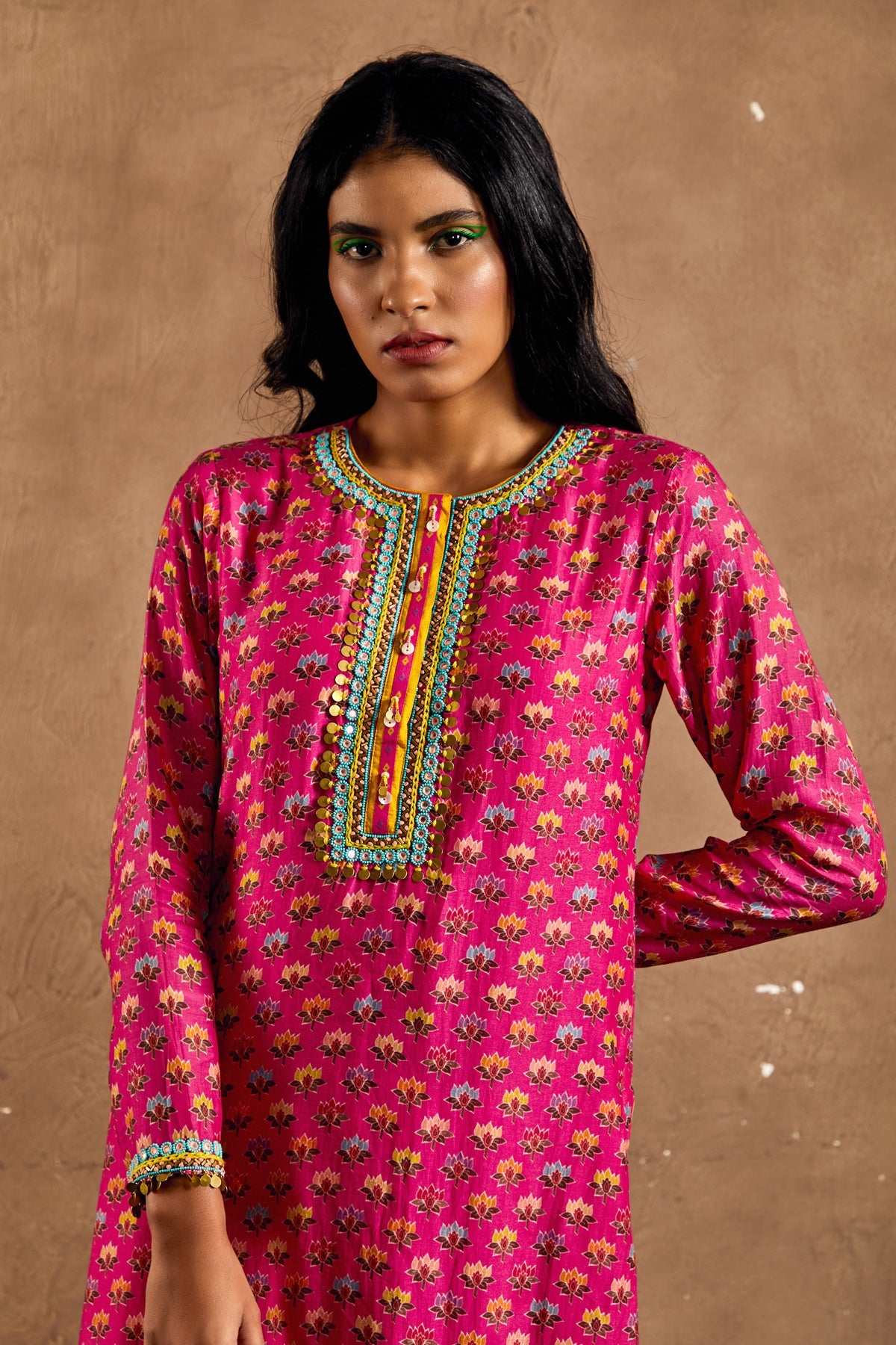 PINK GULZAR KURTA SET WITH PANT