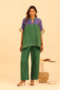 Emerald green Kaftan Set - Lamhe